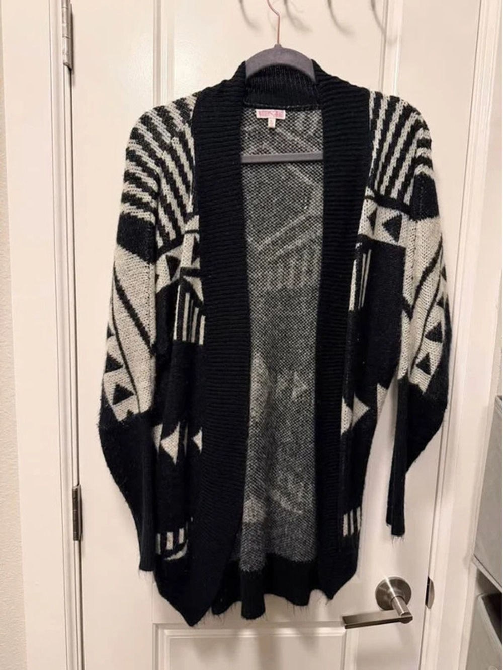 Wovens Heart Aztec Print Cardigan